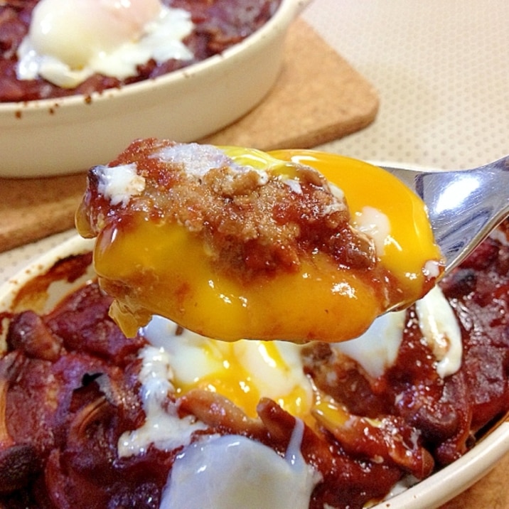 グラタン皿で おから煮込みハンバーグ レシピ 作り方 By 栗皮茶 楽天レシピ